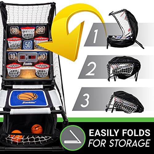 Franklin Sports Anywhere Basketball Arcade Game - Table Top Basketball Arcade Shootout- Indoor Electronic Basketball Game - Image 3